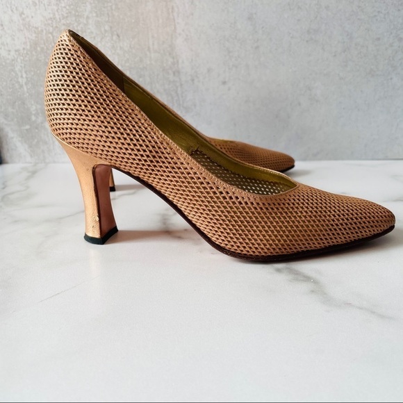 Vintage Casadei Rose Gold Mesh Pumps - Picture 5 of 9